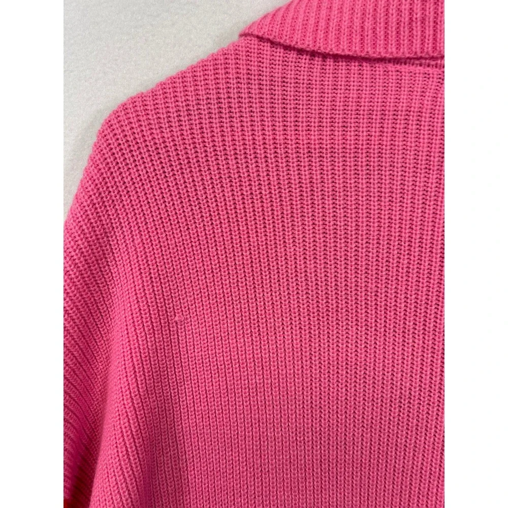 Colorblock‎ Dopamine Dressing Zeagoo Womens XL Pink Tan Orange Ribbed Turtleneck